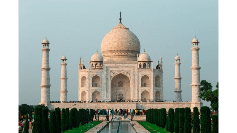 Taj Mahal!!! A symbol of Love and Sorrow depicting Asian culture in the mix of Mughal and Hindu architecture.